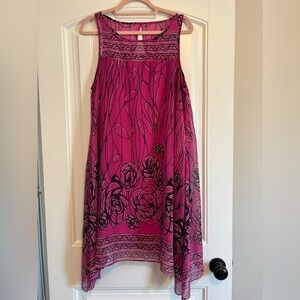 Signature by Robbie Bee Sleeveless Asymmetrical Chiffon Dress - Size 10